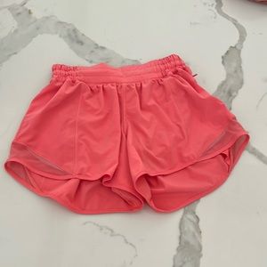 Lululemon hotty hot shorts, color: raspberry cream, in great condition!